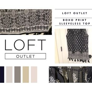 Navy Boho Loft Outlet Lightweight Top